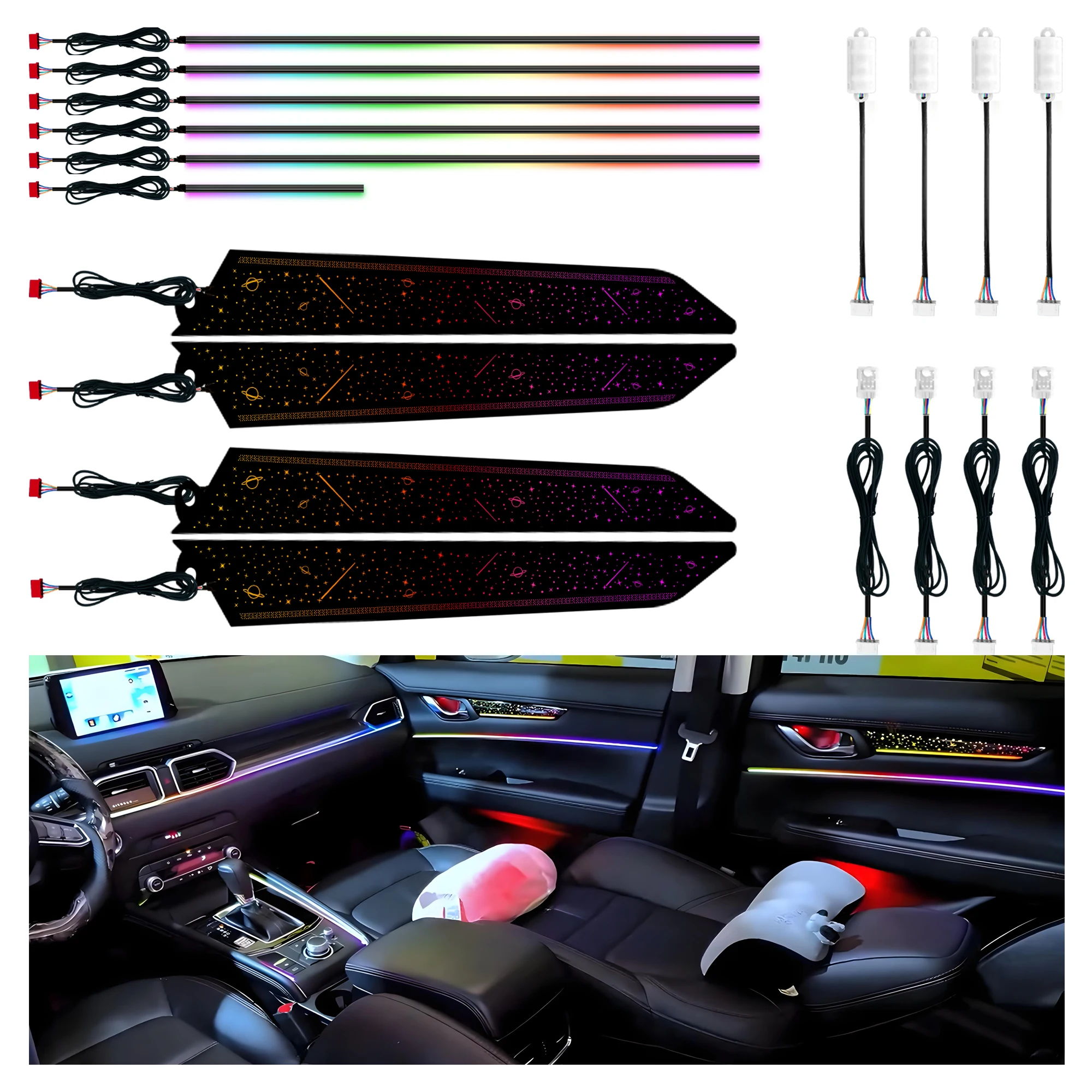 Mazda CX-5 2017-2025 Ambient Lighting Kit | 256-Color LED Strips