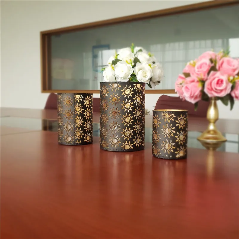 Candle Holder Decor Wholesale Double Color Metal Candle Holder Jars Candle Lamp Shades For Home Garden Decorative