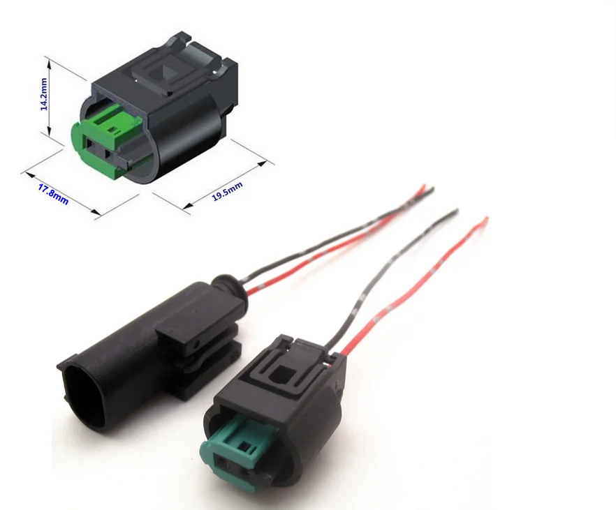 thumbnail image 2 of 2-Pin Automotive Waterproof Electrical Connector – 2-Way Plug, Wire Cable Clamp, Crimp Style 2 of 5