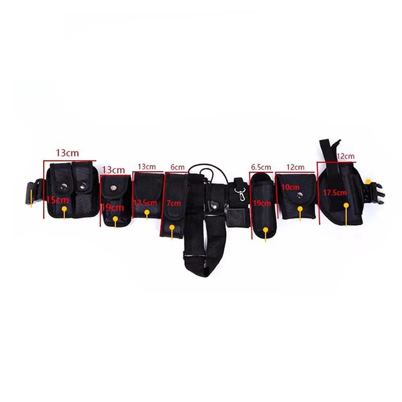 Tactical Multifunctional Security Belts Outdoor Training Utility Kit Detachable Duty Belt with Pouch Set Modular Equipment