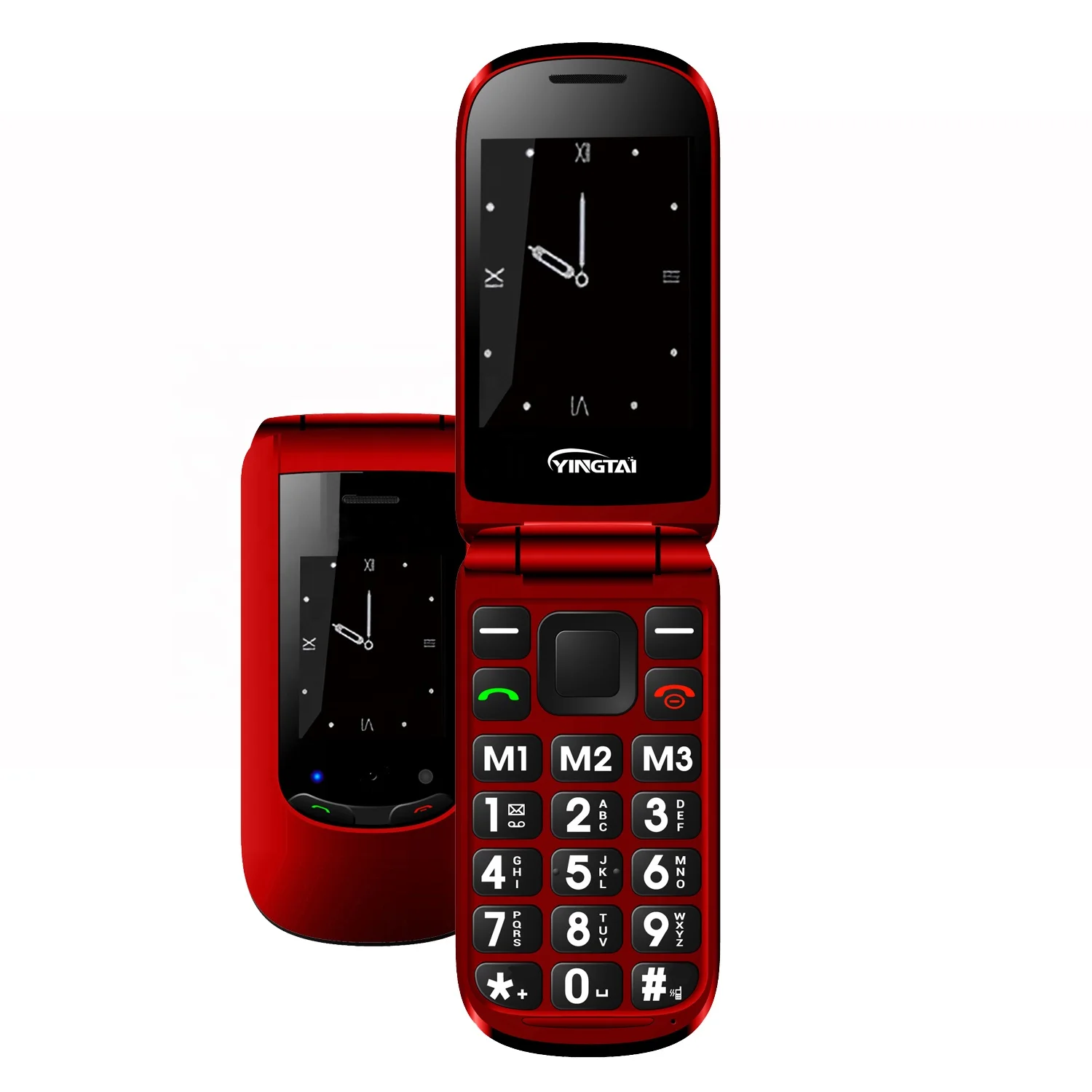 
Разблокированный телефон-раскладушка с двумя SIM-картами, клавиатурой, GSM, 2,4 дюйма, двойной экран, мобильный телефон для пожилых, SOS YINGTAI GSM, четырехдиапазонный мобильный телефон 