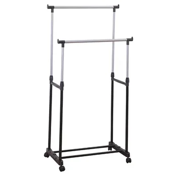 Metal Steel Pipe Laundry Racks Coat Hanger Stand Easy Storage Clothes Drying Rack