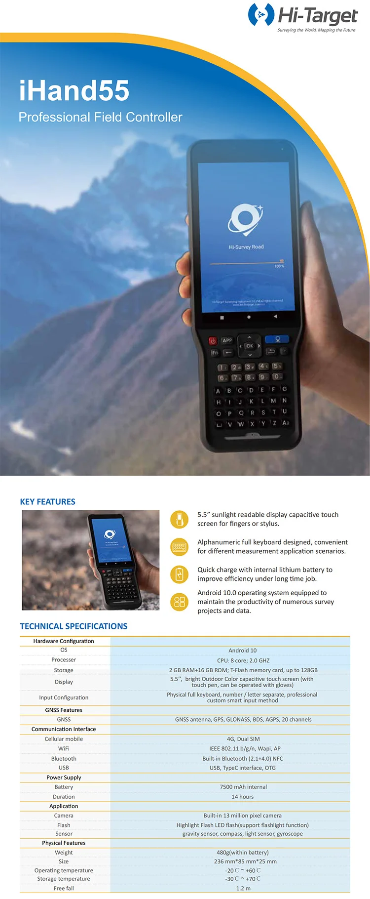 Measurement GNSS RTK Hi -Target V200 Base And Rover Upgrade For Land Surveying Instruments