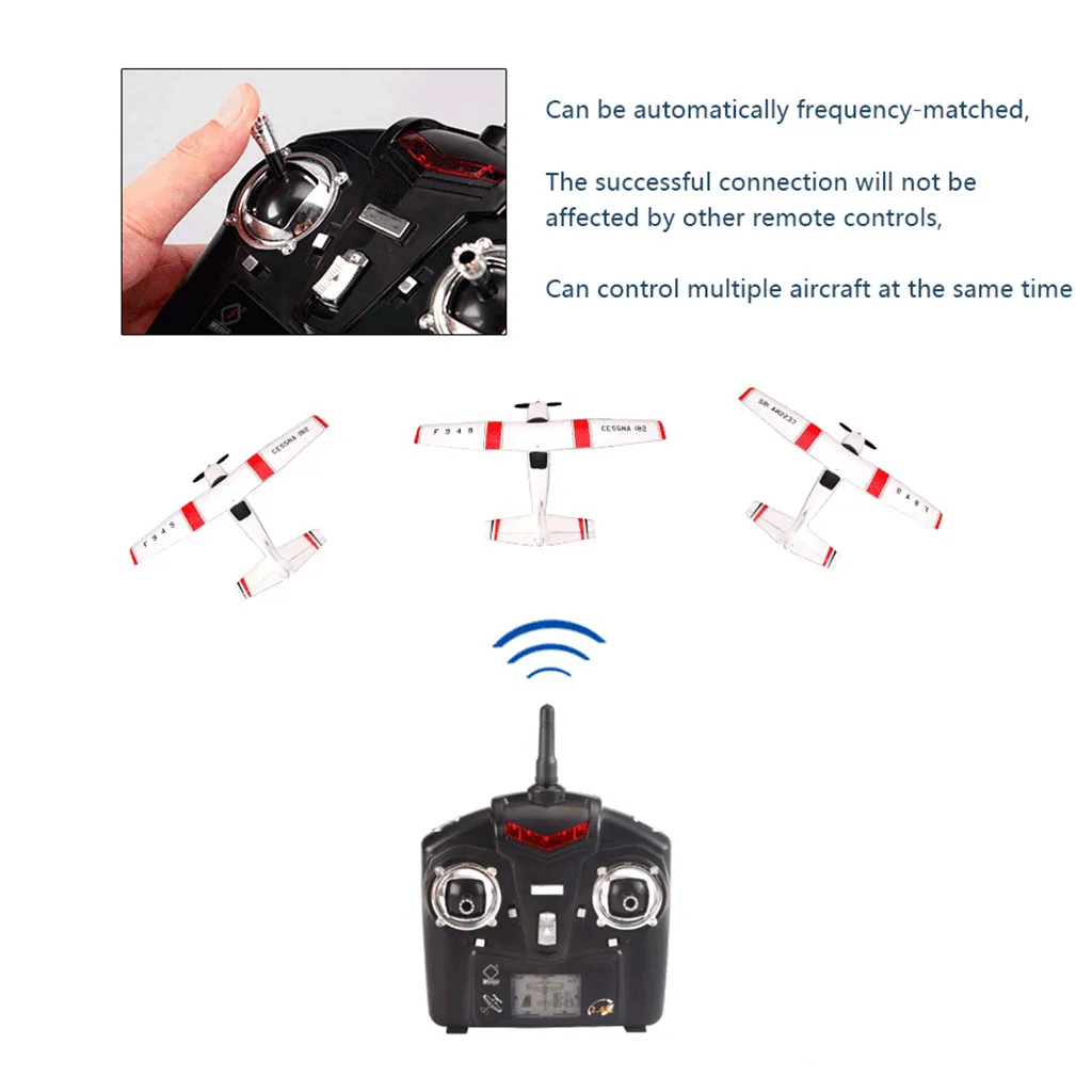 WLtoys F949 RC Airplane 2.4G 3D6G 3Ch Fixed Wing Plane Outdoor Toys Drone RTF Upgrade Version Digital Servo F949S With Gyroscope