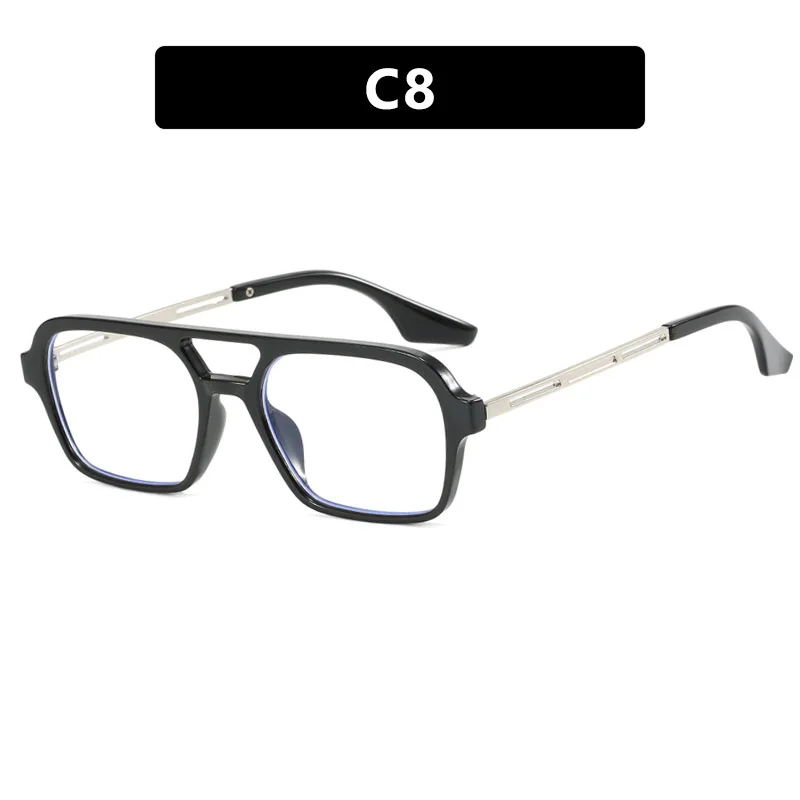 2024 Shuangliang Retro Sunglasses Popular Instagram Personalized Square Lenses Custom Black Gray Multi-Frame Small Metal PC