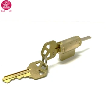 2022 Tumbler Mortise Cylinder with 6 Pin Tumbler Key In Knob Brass Lock Cylinder
