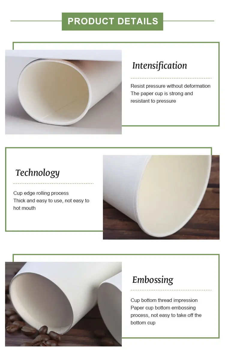8oz 12oz 16oz Recyclable Single Wall Paper Cup for Hot Drink ...