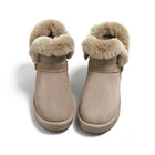Double Face Boots Double Face Women Sheepskin Fur Snow Boots Shoe