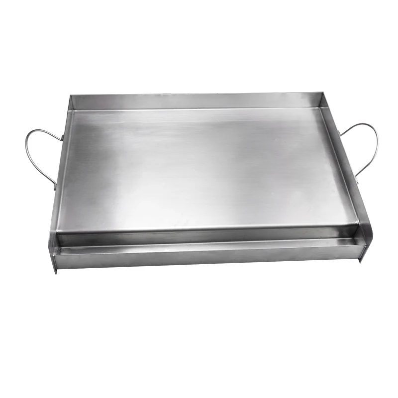 Stainless Steel Universal Griddle Flat Top Grill With Grease Tray Fit