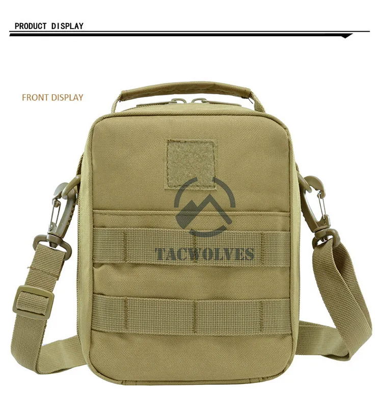 Huntvp Small Canvas Messenger Bag Small Tactical Bag Crossbody Casual Pack Molle Pouch Travel Purse 
