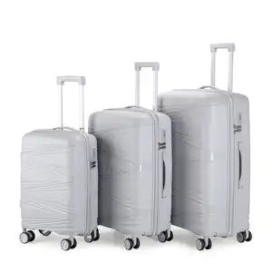 Luxury Suitcase Wholesale High Quality Unisex Anti-Theft Travel Luggage Sets Polypropylene PP Suitcases Spinner Anti-Theft