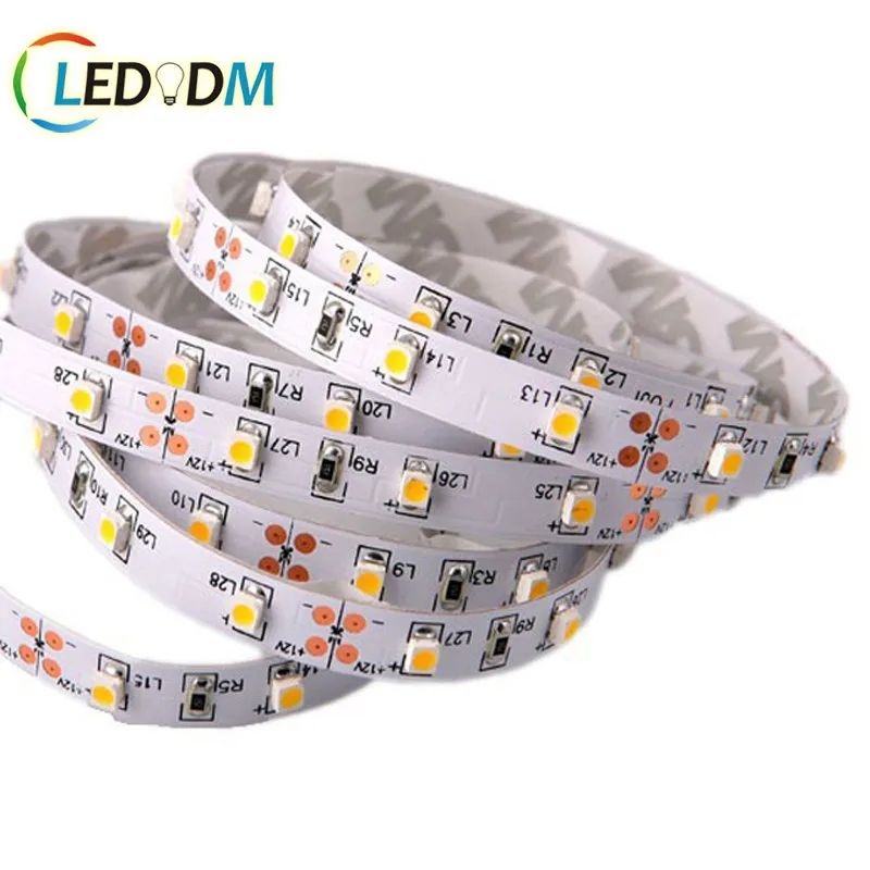 Energy Saving Smd3528 2835smd Led Strip 12v 24v Dc 60leds/m 2 oz PCB WARM/COLD White 10m/reel Flex Led Light Tape ETL CE ROHS