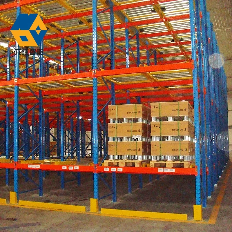 NOVA High Duty Logistics FIFO Gravity Roller Shelf Rack System Industrial Warehouse Storage Rolling Gravity Flow Pallet Racking