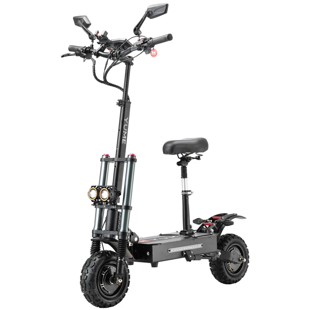 Электрические скутеры YUME Y11 CE 60 в 6000 Вт мотоциклетные толстые шины Citycoco с широкими колесами электроскутеры для взрослых