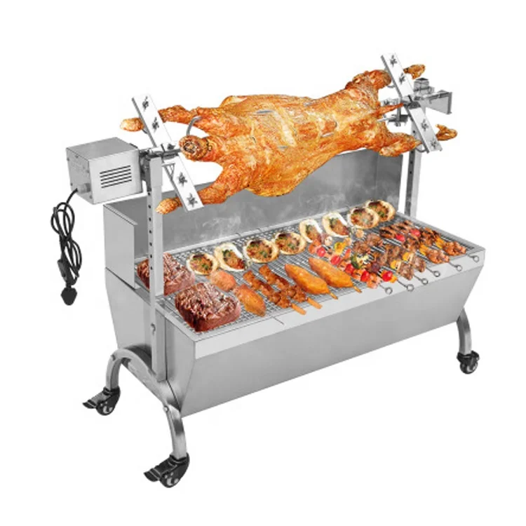 Spit Rotisserie Lamb Grill Electric Rotating Charcoal Bbq Grill Spit Roaster Lamb Grill - Buy Outdoor Stainless Steel Lamb Rotisserie Grill / Motorised Roaster Lamb Grill / Auto Rotating Grill /