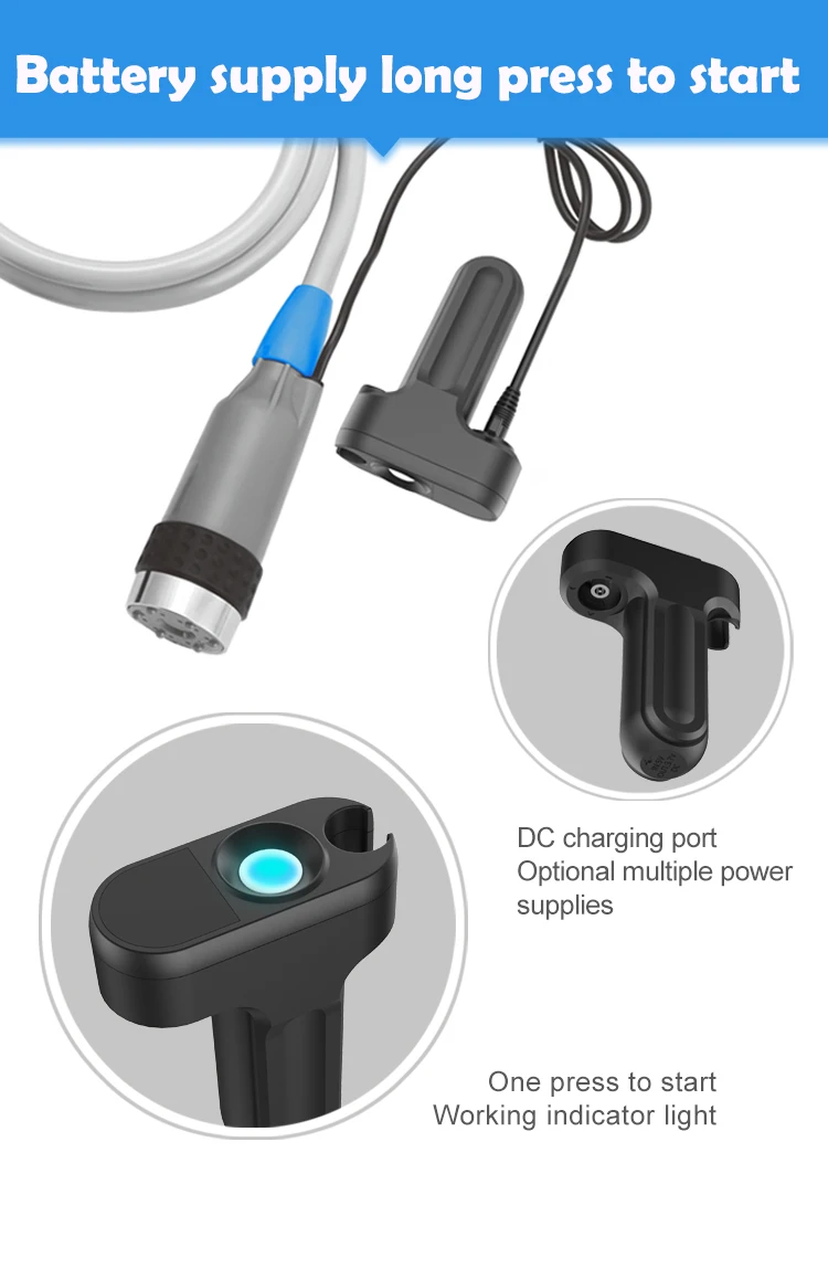 3.7V USB Rechargeable Portable Toilet Water Jet Sprayer Muslim Travel Bidet with Foldable Bucket for Indoor & Outdoor Use manufacture