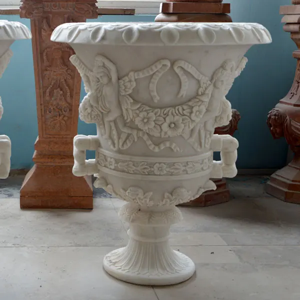 2022 Large Classic Planters Double Cherub Twin Planters on Pedestal