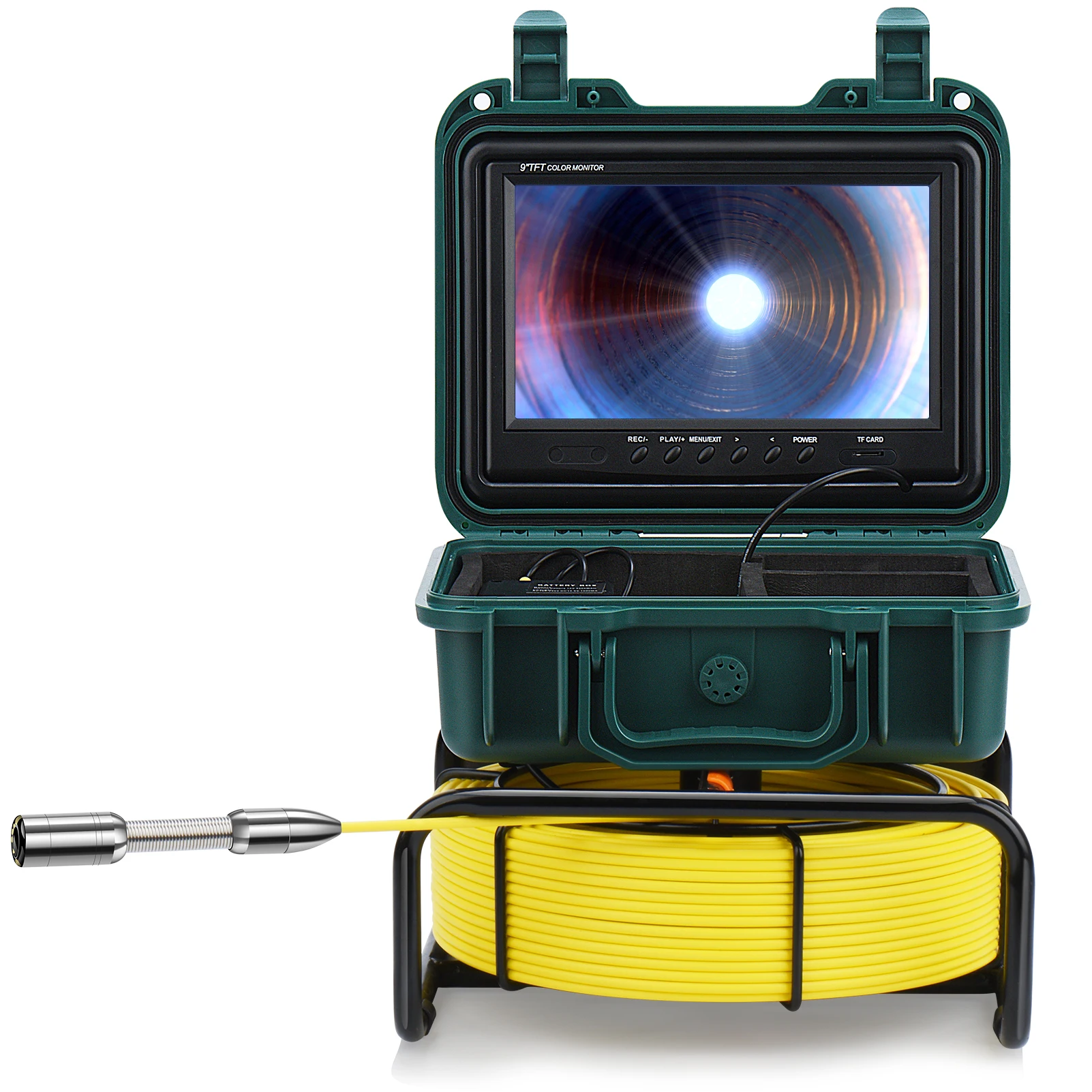 Factory Sewer Pipe Camera 9inch HD1080P Screen 512Hz Sonde/Transmitter & Self Leveling/Self-blancing for Drain Pipes Inspection  factory