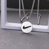 Checkmark circle/titanium steel chain 70cm