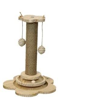 OEM Manufacturer's New Design Wooden Cat Tree & Scratcher Cute Small Cat Post