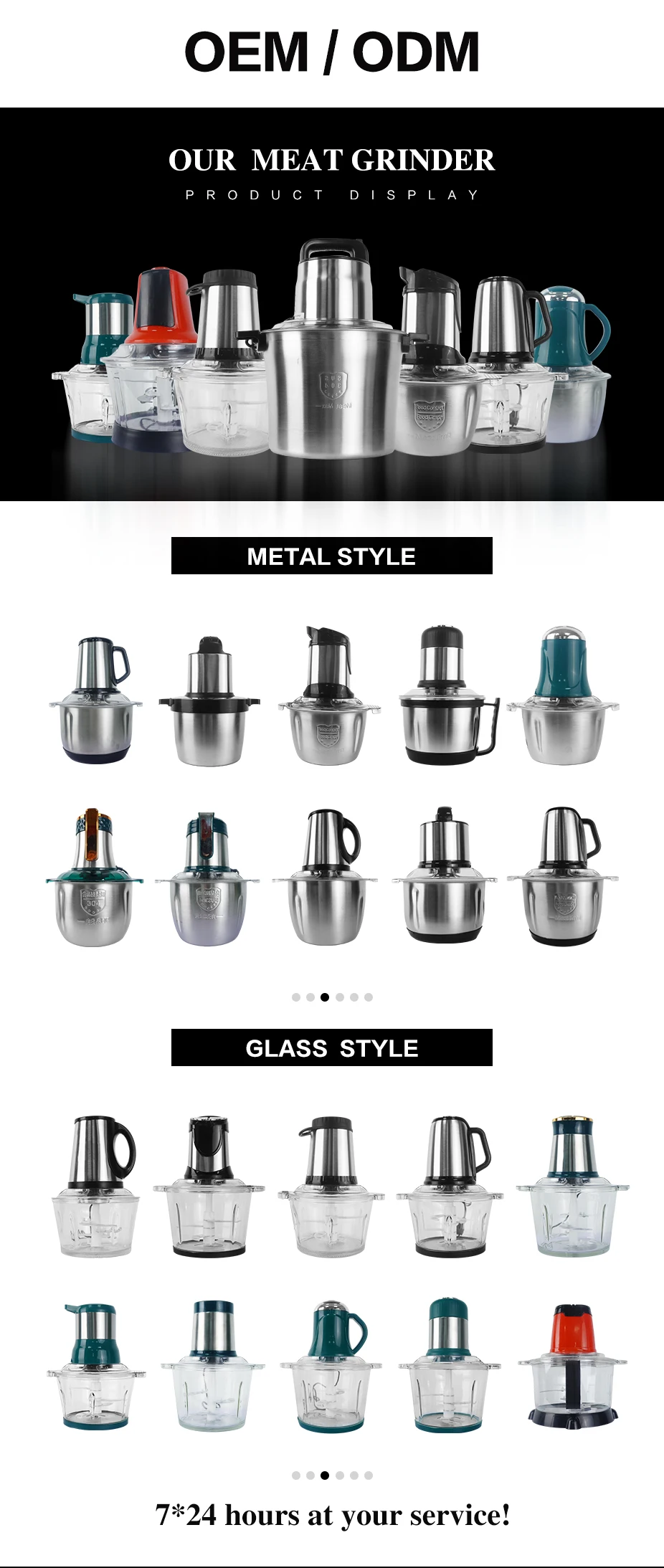 Multifunctional Meat Chopper Grinder 3l 6l 10l 12l 200w Pounding