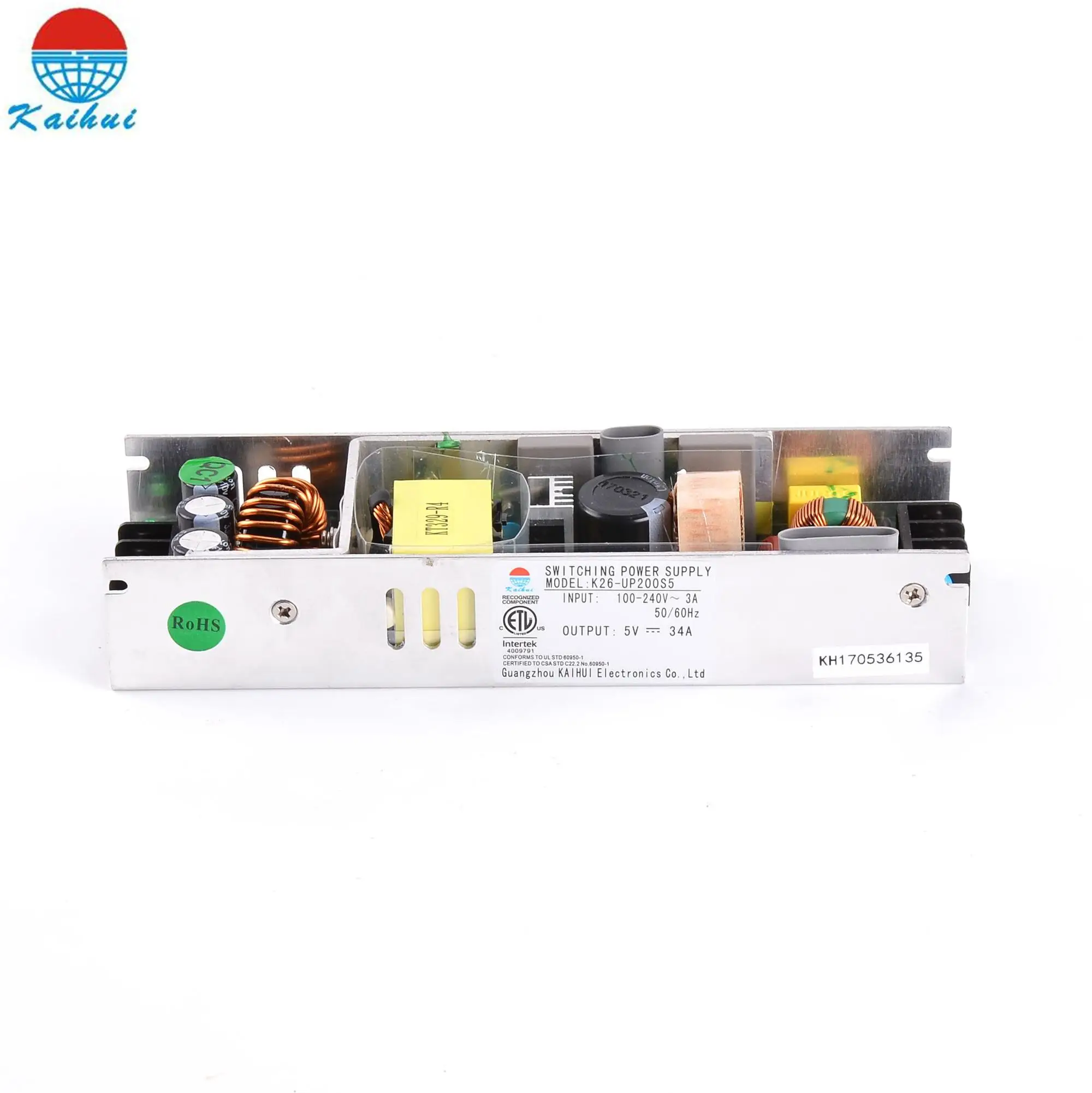 Open Frame 200w 40a Low Voltage Dc 230vac to 5vdc Power Supply Slim