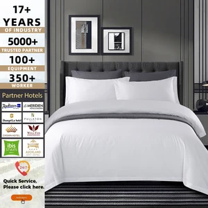 Five-star Hotel Linen White Luxury Soft 100% Cotton Percale Sateen Modern 200TC King All-Season Bedding Set Including Duvet