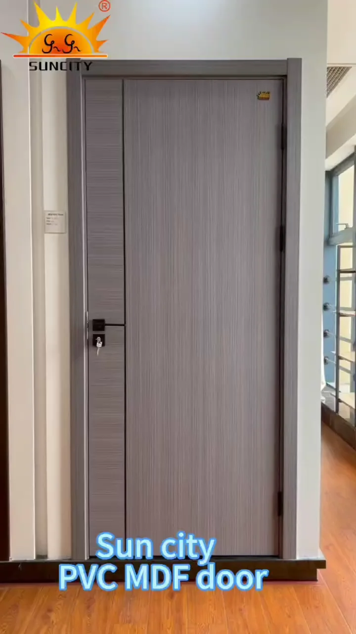 Latest PVC Interior Entry Doors Bathroom Door Design Modern Waterproof