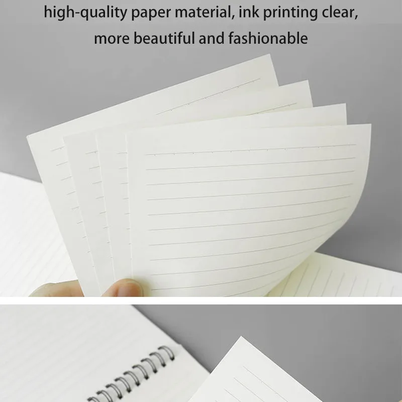 Vintage kraft paper coil custom sketch notebook custom printed logo blank to do list notepad