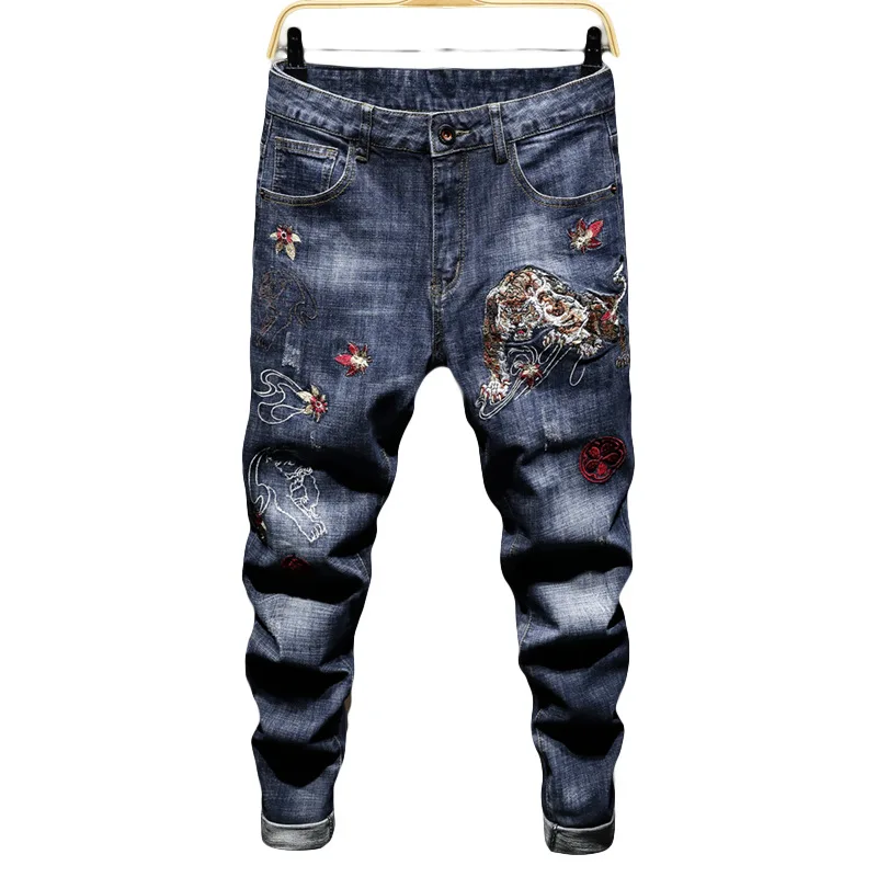 Embroidered Jeans 2019 Jeans For Men Wholesale High-end
