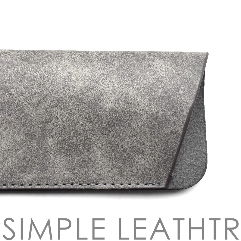 Factory Cheap Custom Retro Artificial Travel Eyewear Sleeve Soft Glasses Bags Leather Sunglasses Pouch Eyeglasses Case for Men
