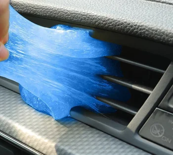 1pc Yellow Cleaning Slime For Keyboard, Car Vents Decoration