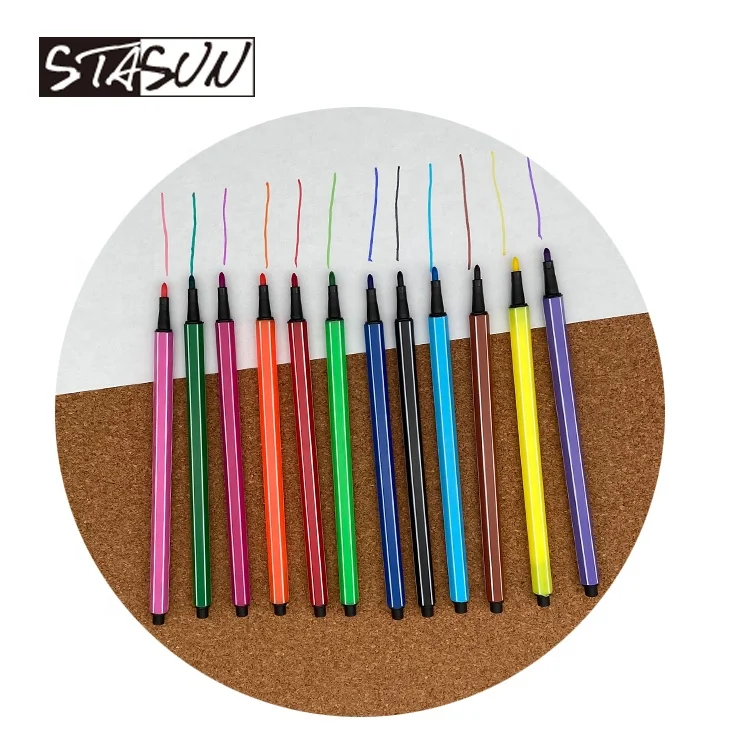 Набор многоцветных художественных маркеров Stasun, Набор моющихся акварельных фломастеров для рисования скетчей