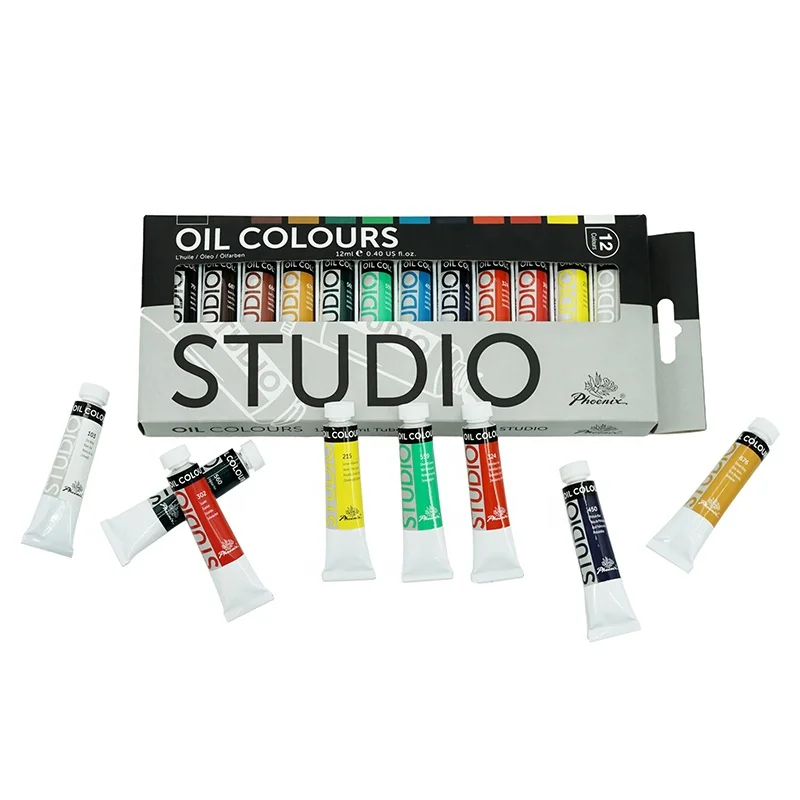 Phoenix Cheap Professional Non-toxic 12*12ml Artist Colour Oil Color Paints for Kids