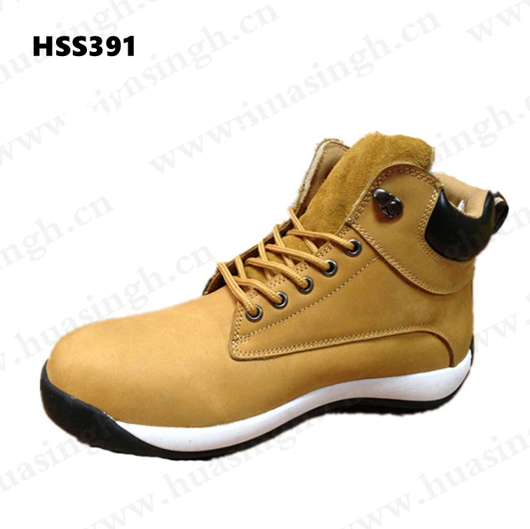 LXG,Rock Pile Area Middle Cut Honey Color Sport Safety Boots Europe Market Popular Thick Outsole Safety Hiking Shoes HSS391