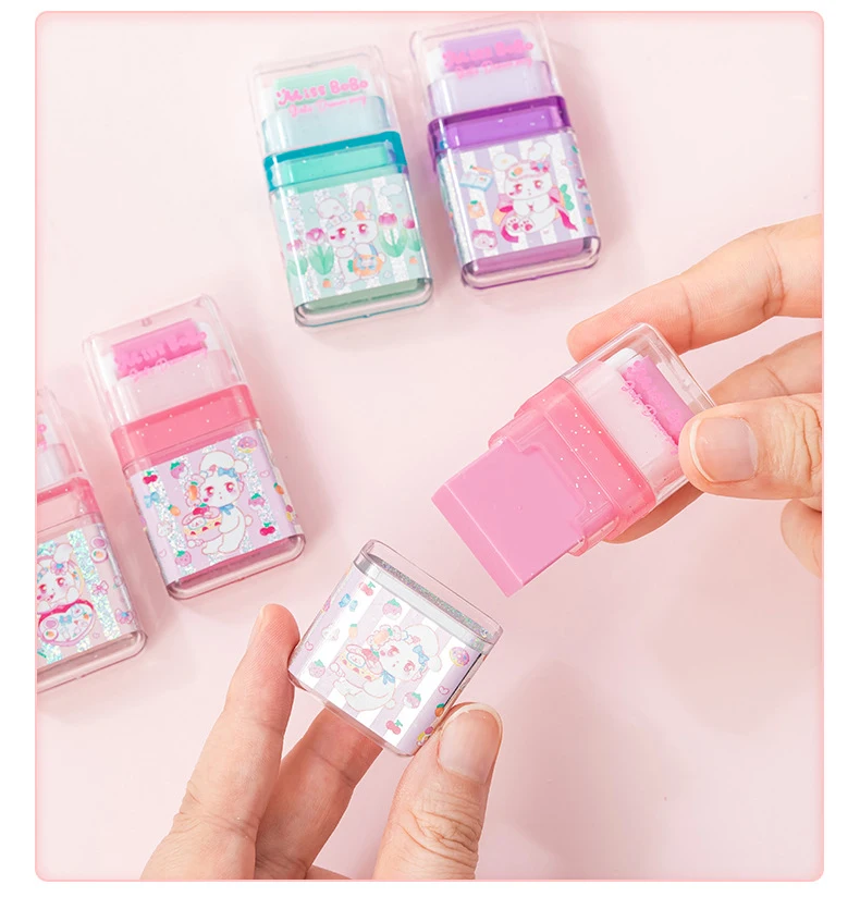 Cartoon Creative Non-dust Plastic Eraser With Case - Oem | Wholesale