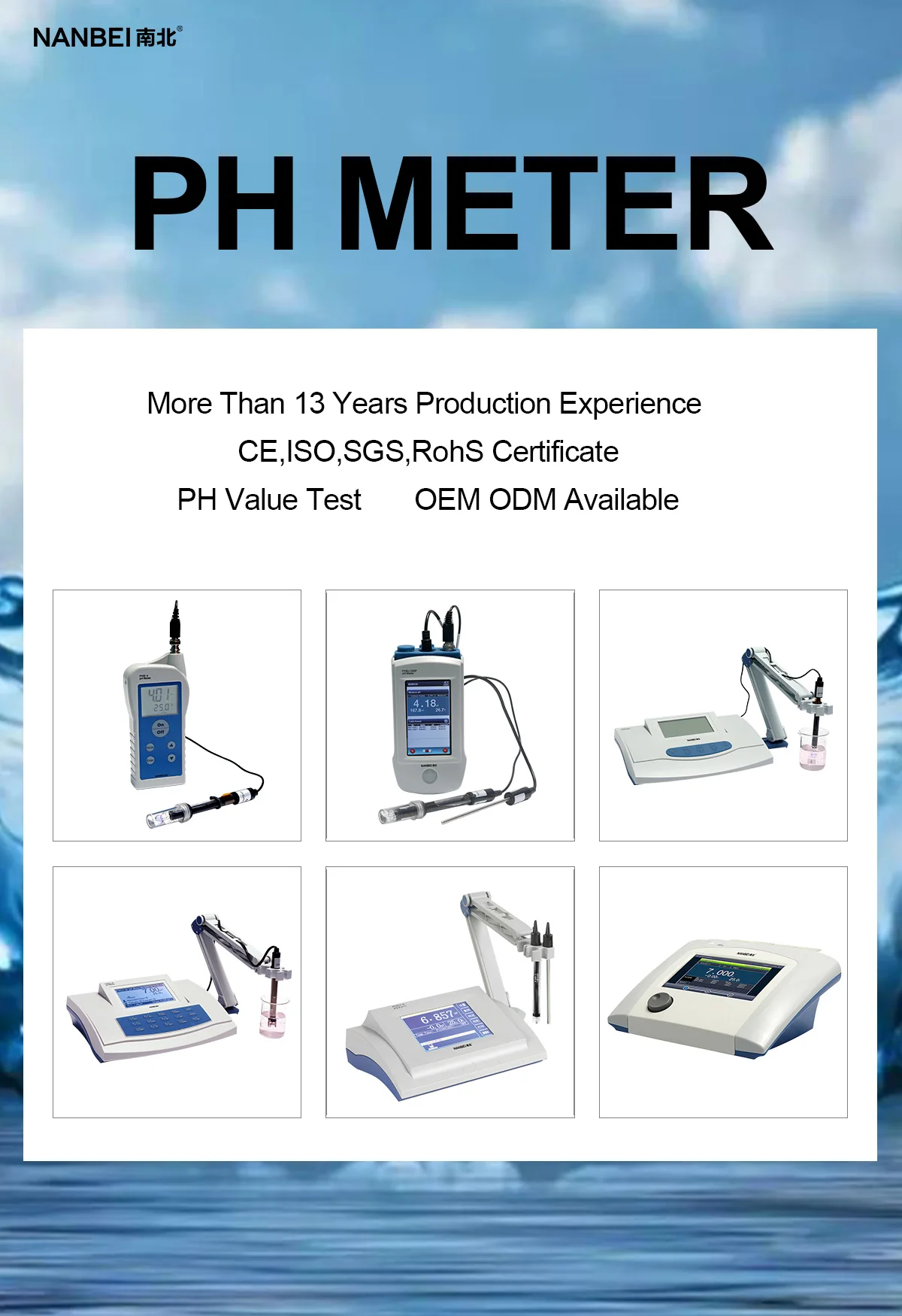 Benchtop Laboratory Multiparameter Water Quality 5 in 1 Conductivity DO Temperature Ion PH Meter