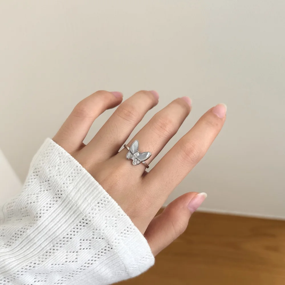 KAKODIY New Fashion Design Jewelry 925 Sterling Silver Shell 5A Zirconia Fine Jewelry for Women Daily Wear Ring detail 4