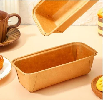 Home Kitchen Toast Bread Microwave Tray loaf pan recyclable pastry rectangle pans molds baking paper mold