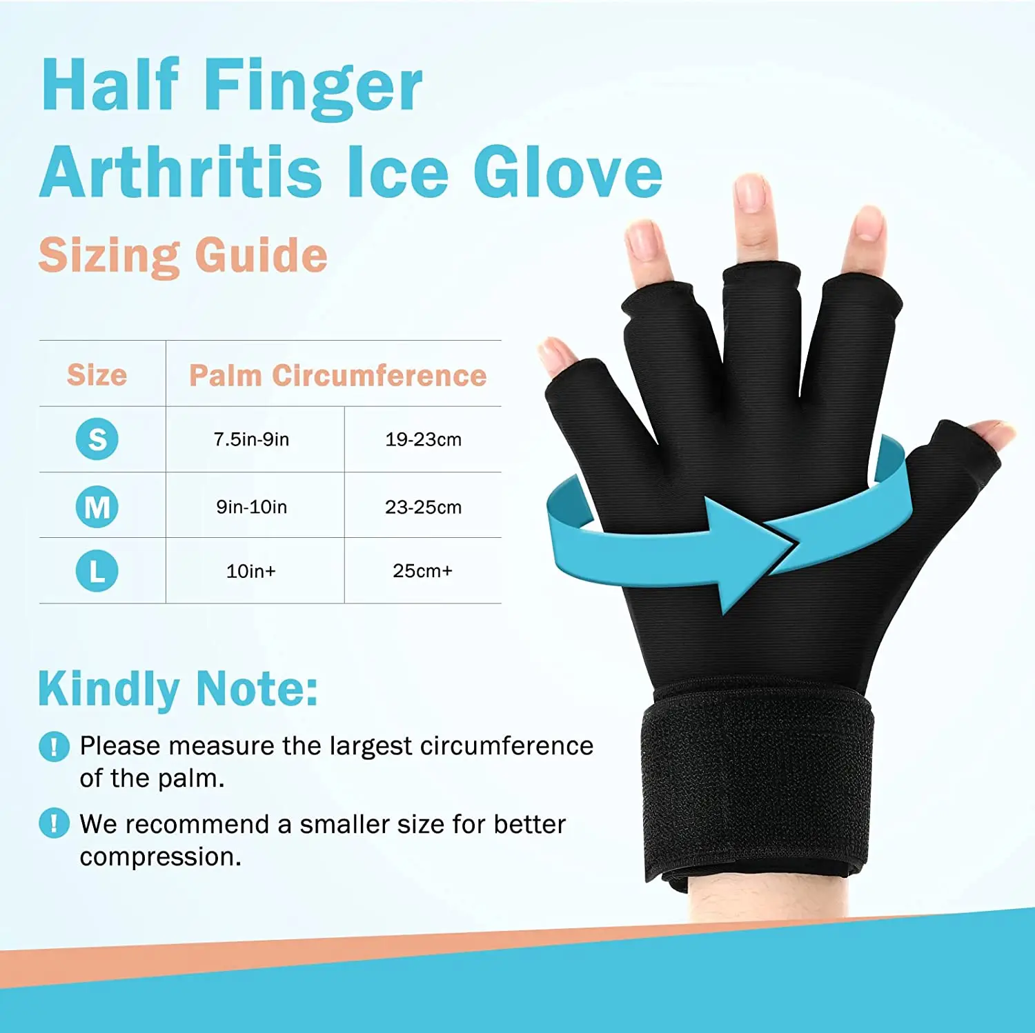 Bellewins Reusable Cold Therapy Finger Compression Hand Neuropathy Relief Ice Pack Gloves for Hand