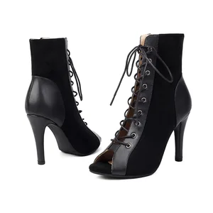 Women's Jazz Dance Boots European and American Latin Dance Boots Adult Outdoor Rubber-Soled Modern Dance Performance Boots