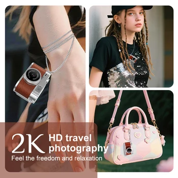 S160 Retro Mini Photo Camera Screen Indoor Outdoor 1440P HD Portable Small Camera Video Recorder Kids Pocket Projection MP3 detail image