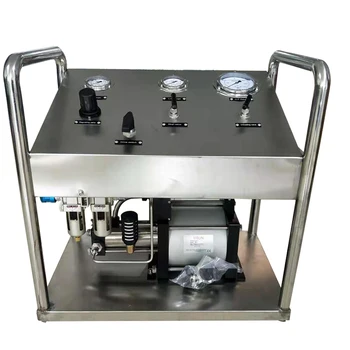 USUN brand Model:US-GB60 30-45MPA   High pressure nitrogen gas booster testing pump system  for accumulator refilling