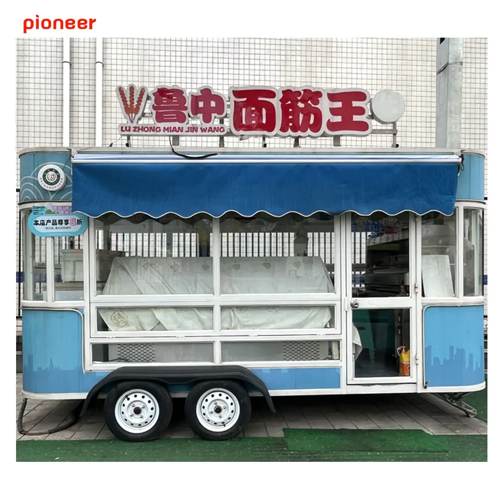 Gerobak Truk Makanan Mobile Jalanan, Trailer Makanan Katering Mobile Luar Ruangan, Foodtruck