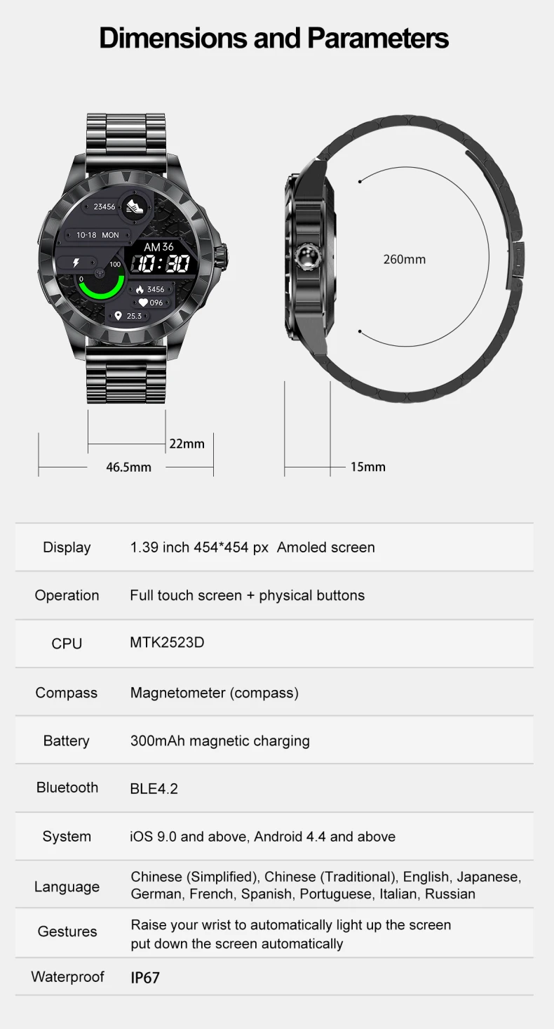 LEMFO LEMZ Smart Watch Men BT Call Music Playback 454 x 454 AMOLED Screen Smartwatch ECG Custom Watch Face Men's Watches for Men (19).jpg