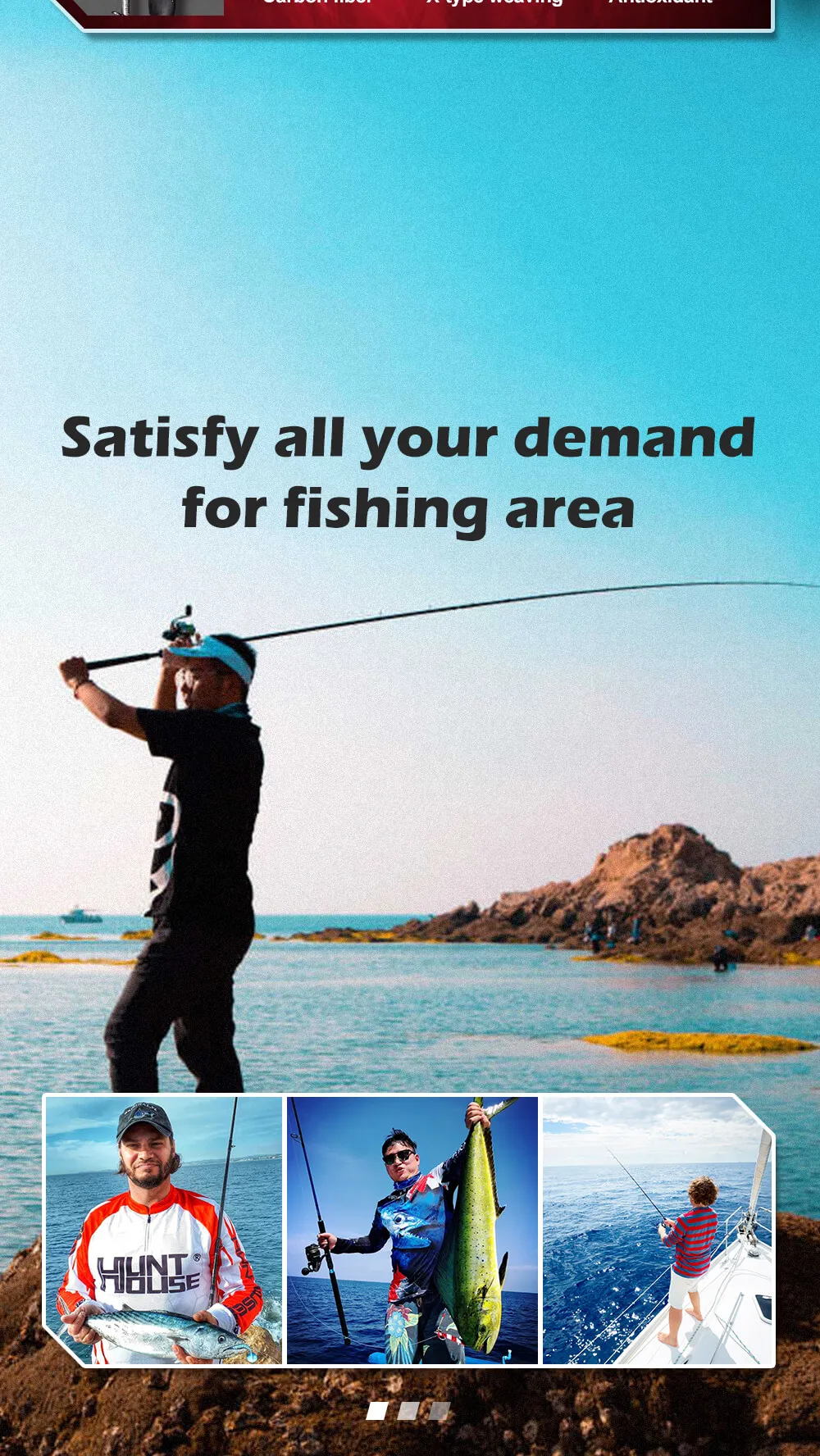 Hunt House New Product Multiparallel Eyeguide System Fishing Rod 15+2