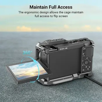 Smallrig Cage with Built-in Quick Release Plate for Arca-Swiss and Cold Shoe for Sony Zv-E10 -3531 detail image