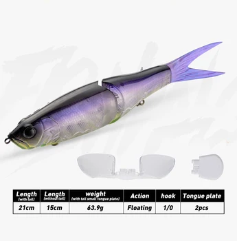 Cheery 210mm 64g Predator Multi Jointed Swim Baits Floating Minnow Lure 2 Segment Hard Baits Wobblers Bass Pike Fishing Lure – Minnow – view 5