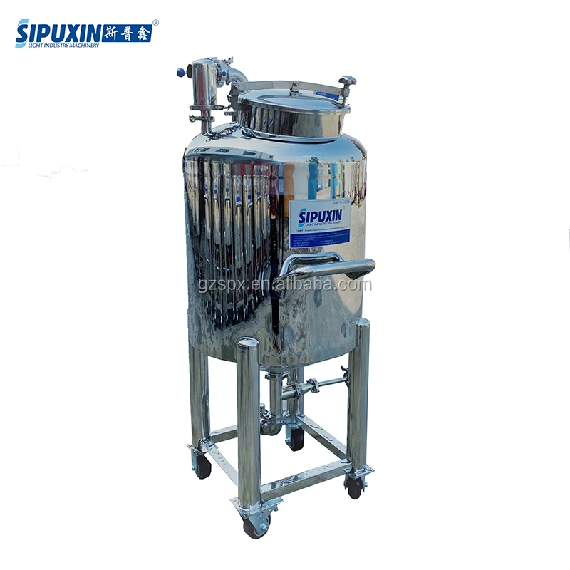 2021 SPX подвижный резервуар для хранения из нержавеющей стали с ручкой и колесами для удобного перемещения