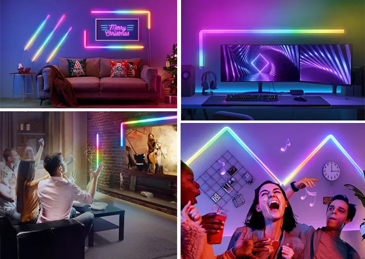 Rgb Smart Tuya App Control Lively Wall Lights Multicolor Control Music Sync Home Decoration Led